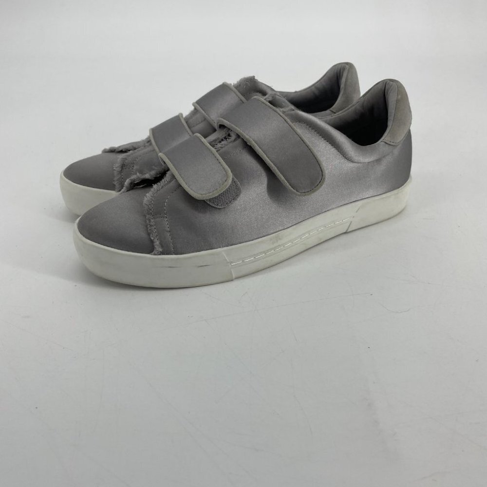 Joie Diata Satin silver platform Velcro sneakers 37.5 - Picture 11 of 16